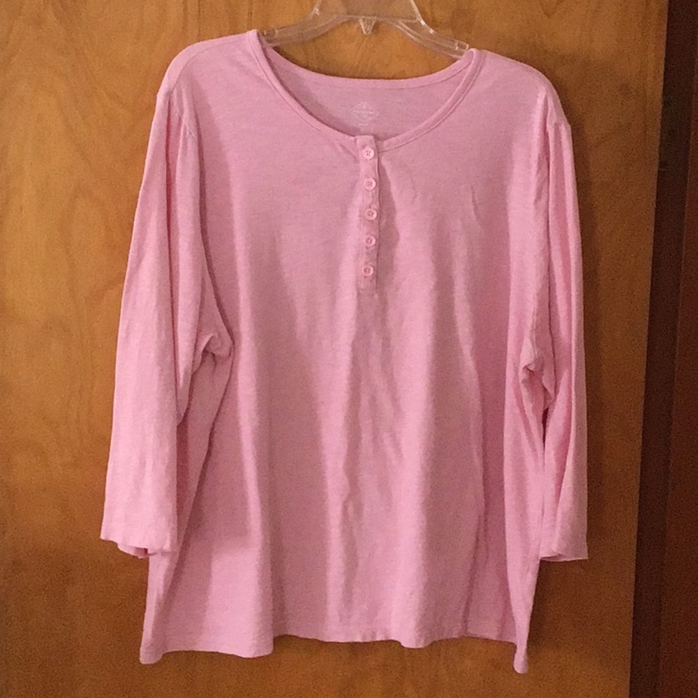 St. John's Bay Pink Long Sleeve Tee